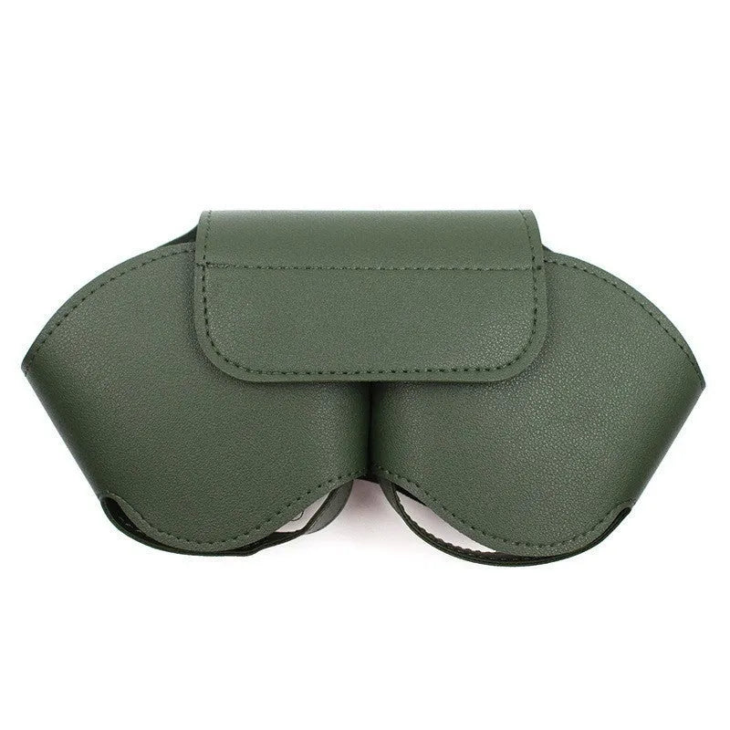 AirPods Max protective case in PU leather, shown in available colours: black, blue, green, red, white.