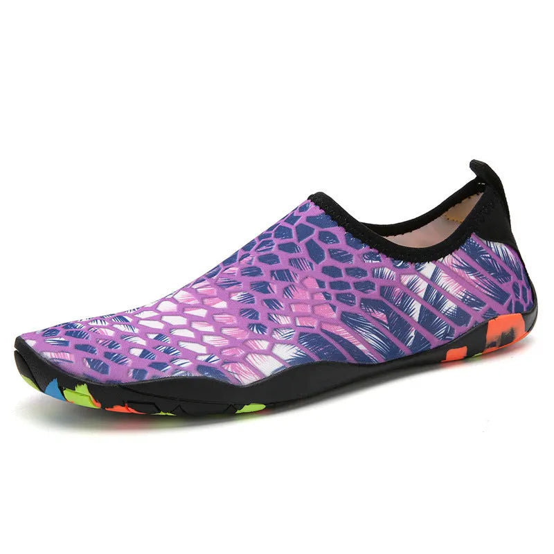 Lycra fabric beach wading shoes with EVA foam midsoles in multiple colours