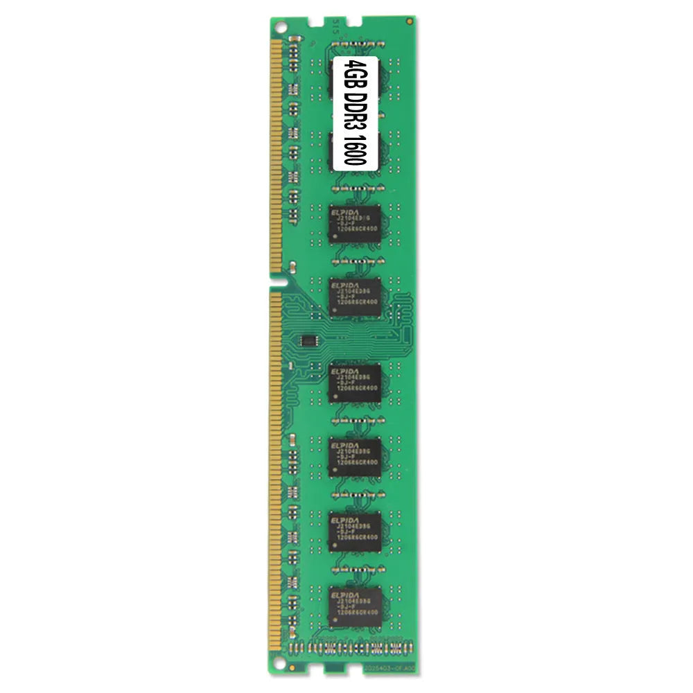 4GB DDR3 1600 desktop memory module with 240-pin DIMM connector for AMD system compatibility