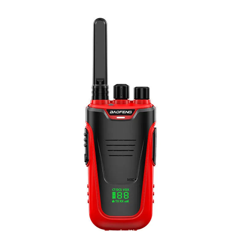 Red and yellow high-power 10W portable intercom for hotels or children.