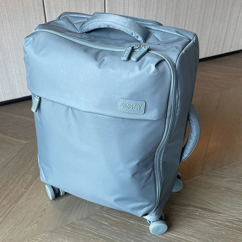 20 inch bluestone green waterproof Oxford cloth suitcase with universal wheels