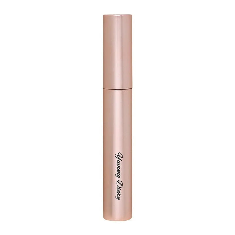 Long curling and long-lasting mascara tube in black or brown shade with applicator wand.