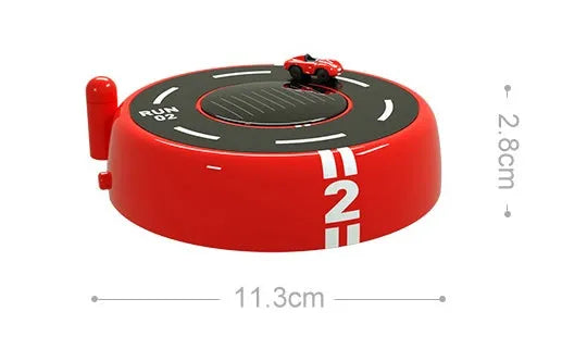Round car-shaped solar-powered aromatherapy decoration in black colour with modern design