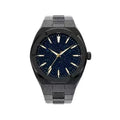 Men's stainless steel business watch with luminous markers in silver, gold, or black