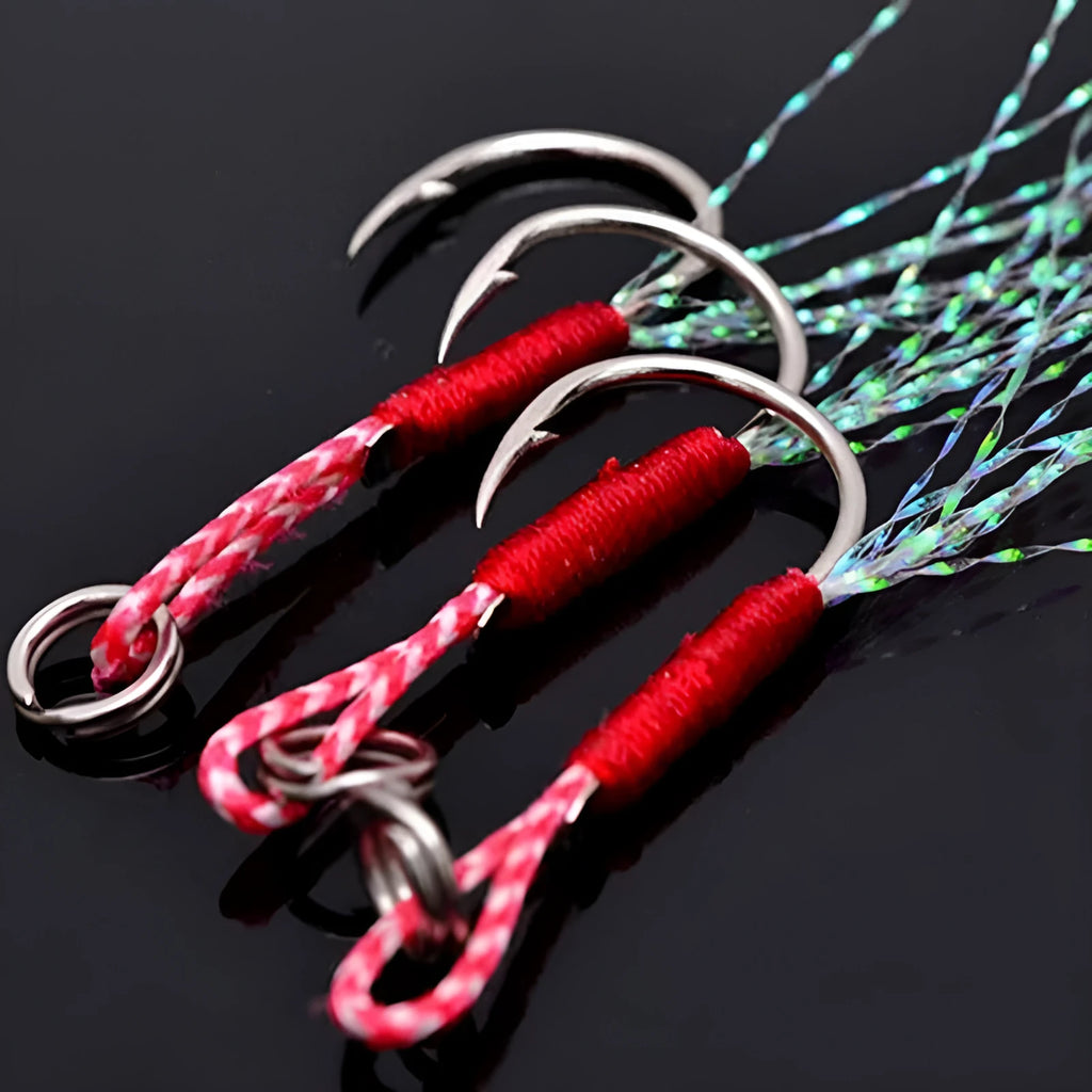 Bright wire iron plate single fishhook for sea fishing in sizes 9 through 14