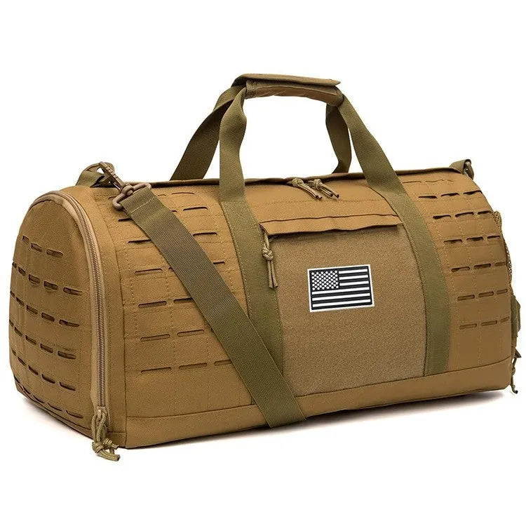 Men's waterproof Oxford cloth travel handbag with air pillow belt in khaki, army green or black