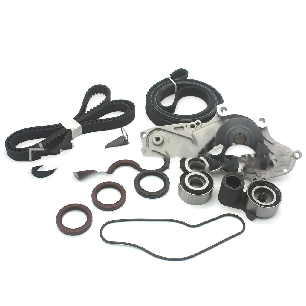 Metal automotive belt and water pump assembly measuring 28×18×16 cm