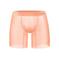 Men's ice silk boxers in solid colour with low waist design and nylon fabric