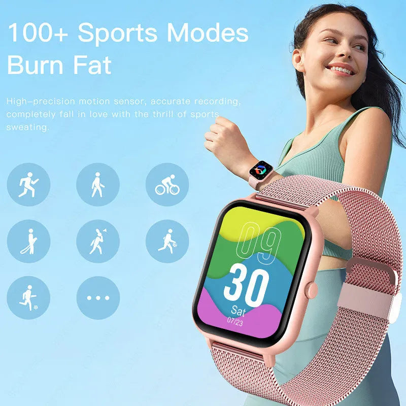ZL54C smart watch with AMOLED display showing health monitoring data on wrist