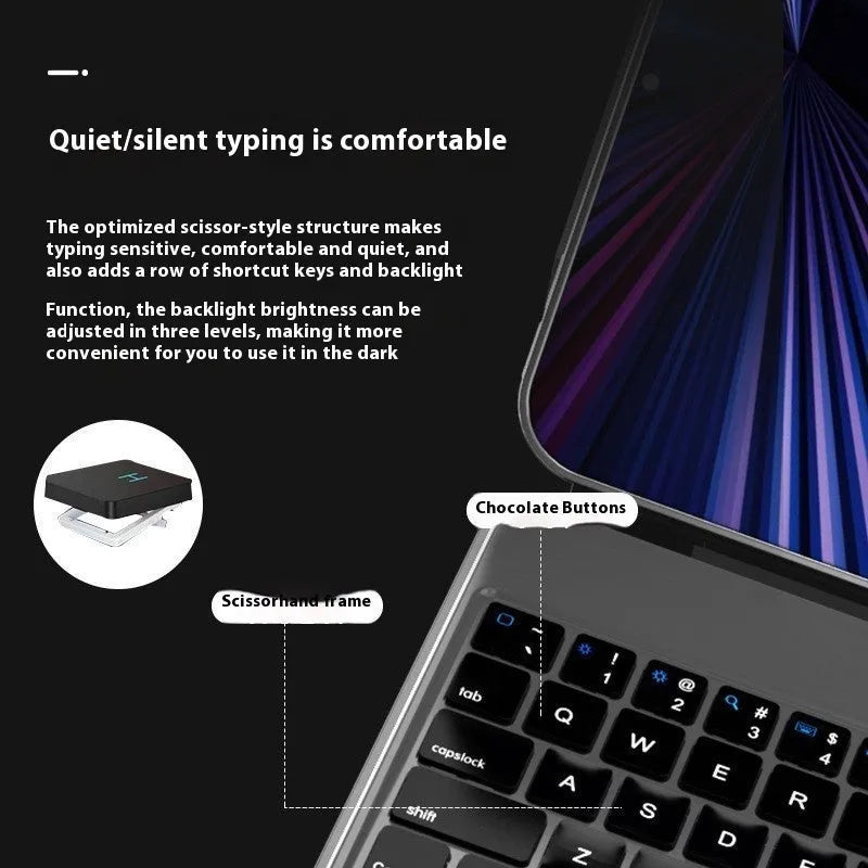 Bluetooth wireless keyboard with magnetic protective sleeve for iPad tablets in black white pink purple blue colours