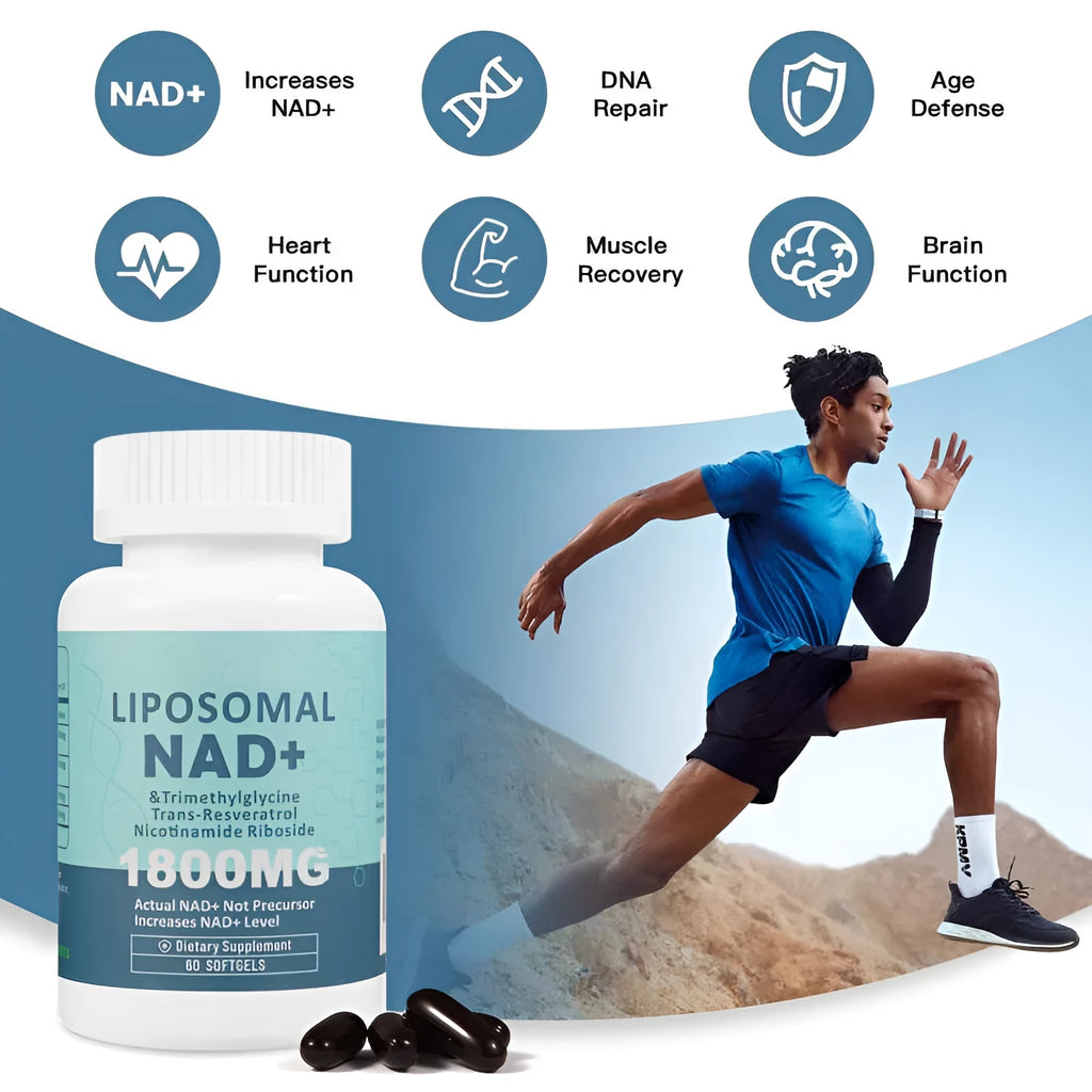 Nicotinamide mononucleotide gel capsule supplement in bottle packaging