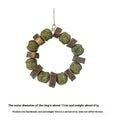 Small animal chew toy with applewood rod and decorative straw ball ring for hamsters guinea pigs rabbits
