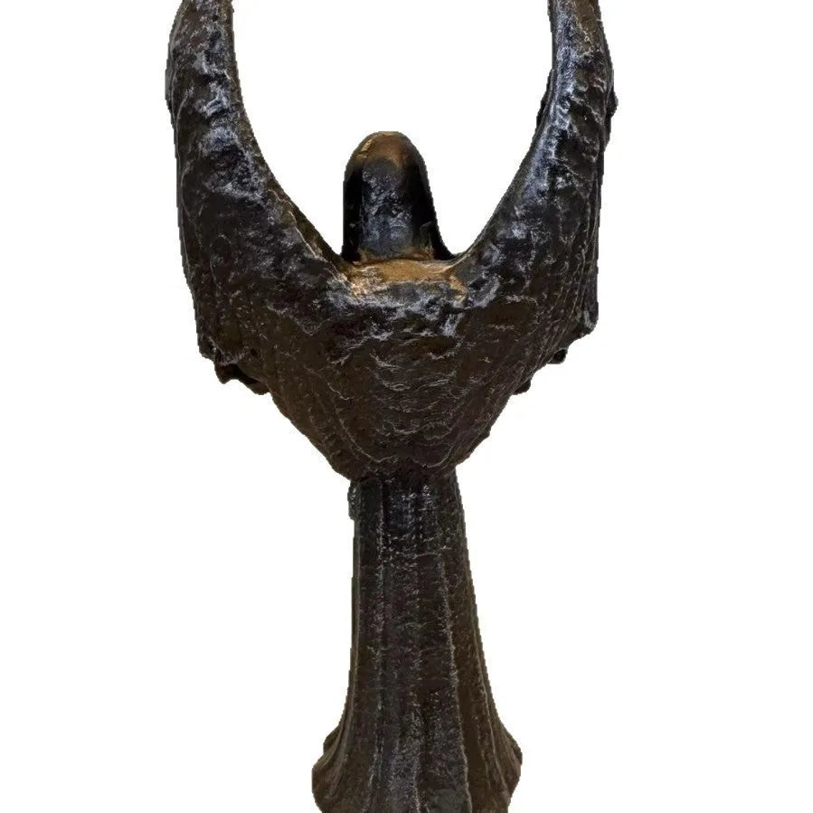 Dark angel resin ornament statue measuring 17cm tall on a display surface.