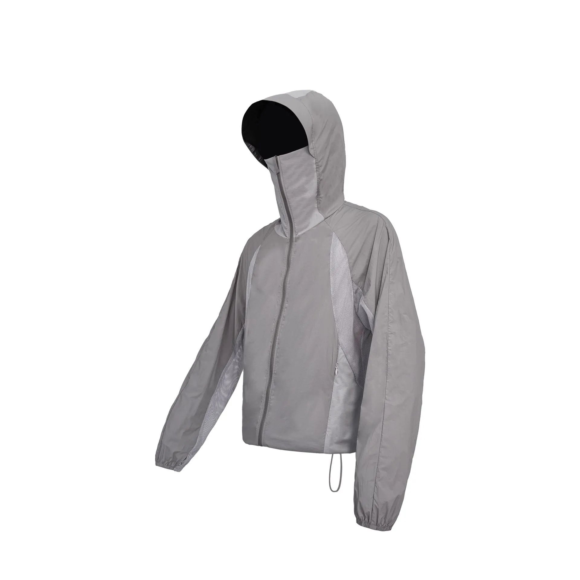 Thin mesh stitching sun protective clothing in nylon fabric shown in desert brown colour