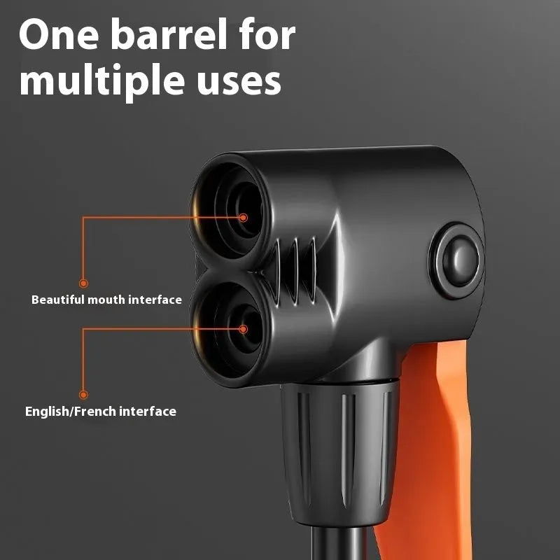 Iron foot tire pump for bicycle and motorcycle manual inflation with ball needle