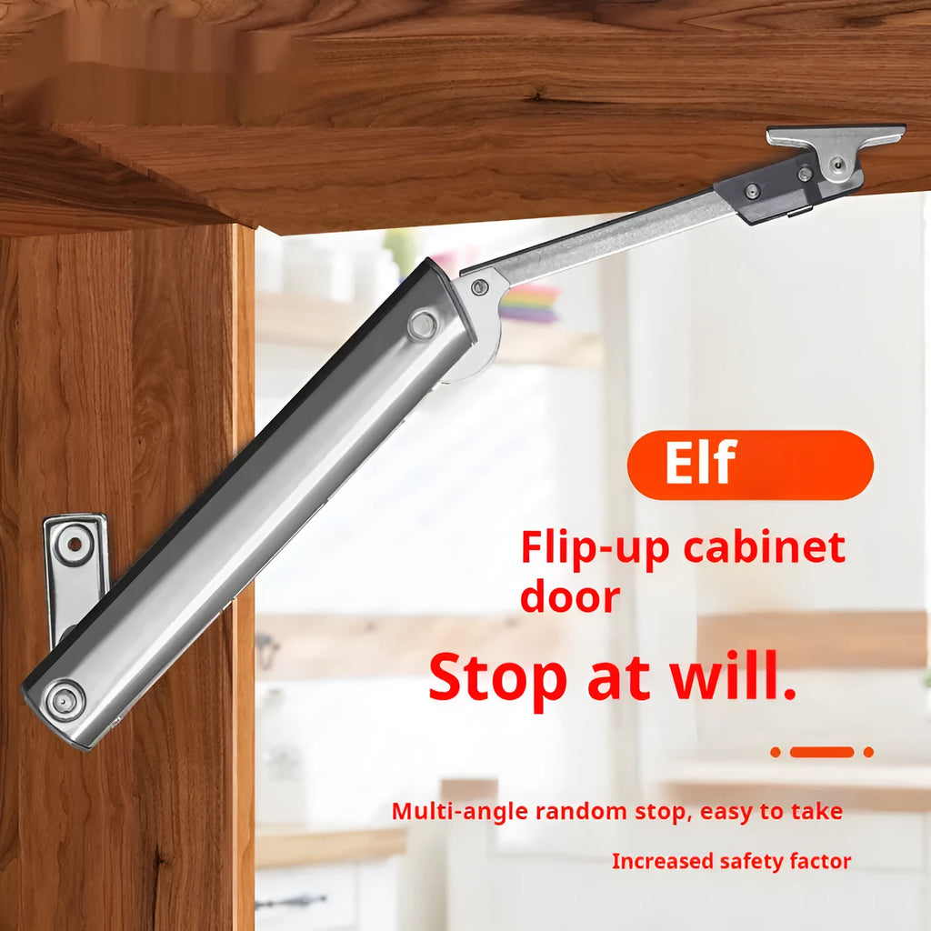 Cold rolled steel tatami cabinet support rod with spring jackstay mechanism in stainless steel finish