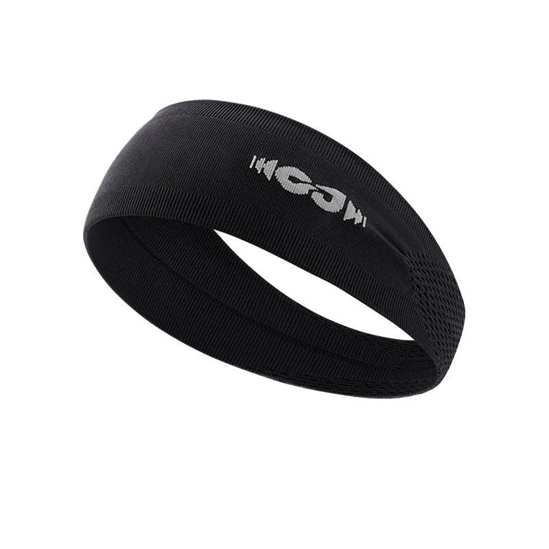 Seamless knitted athletic hair band in three colours for sports and fitness activities