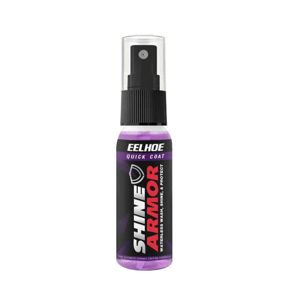 Purple automotive nano coating spray bottle for car paint maintenance