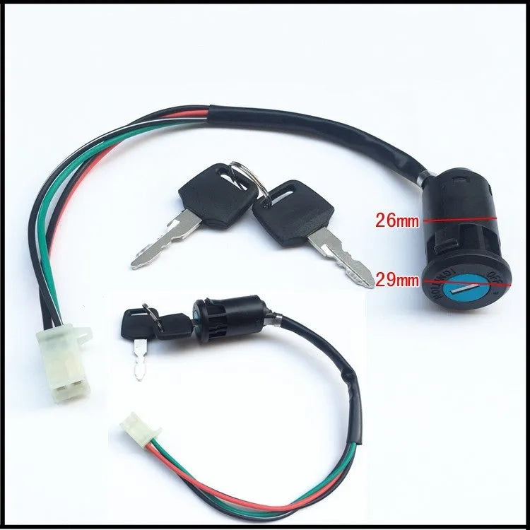 Waterproof electric door lock actuator for car central locking system with ignition key control