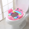 Baby children toilet seat in pink made from PP material with adjustable non-slip pads
