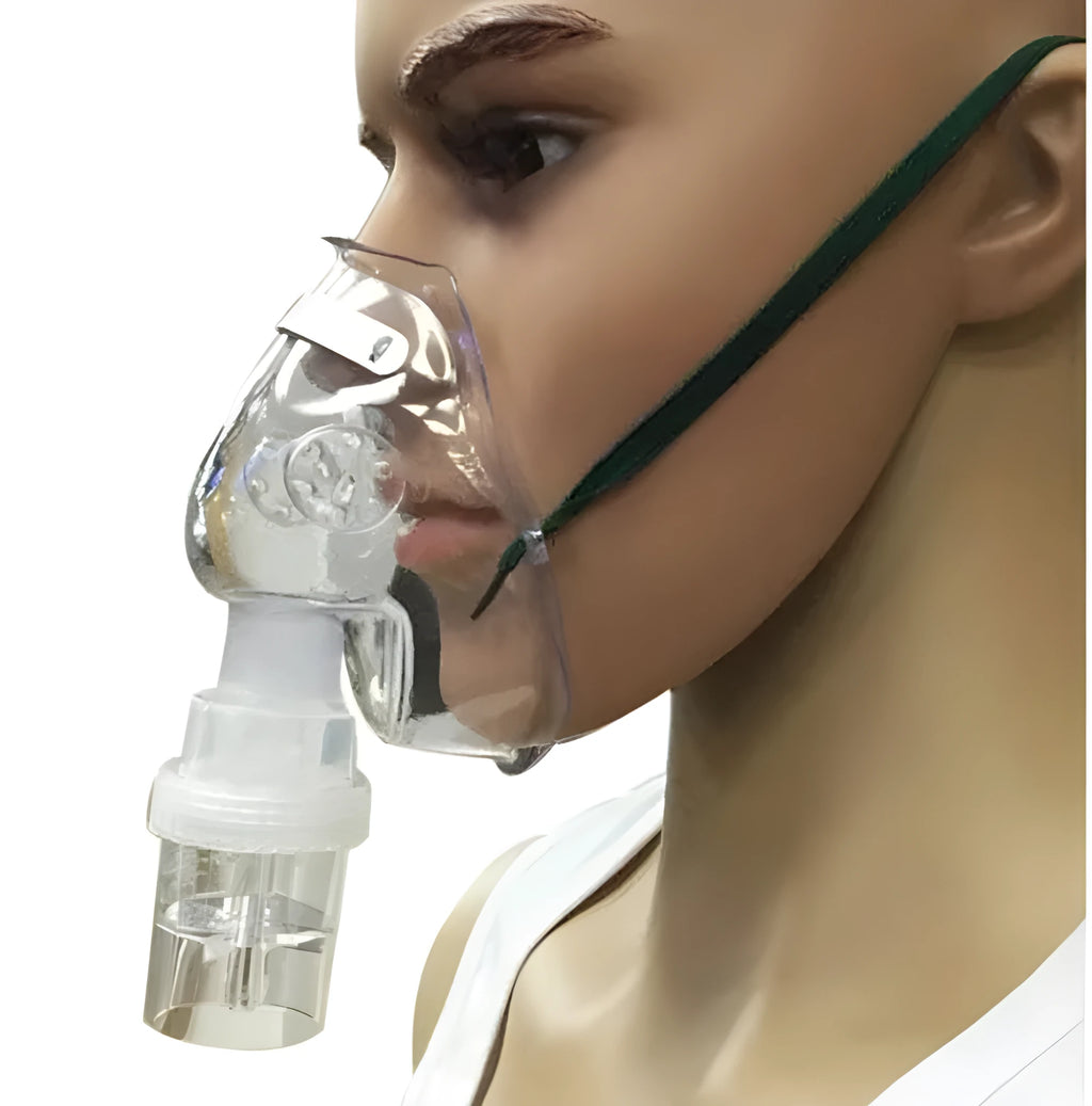 A grey silicone strap extender for face masks to relieve ear pressure.