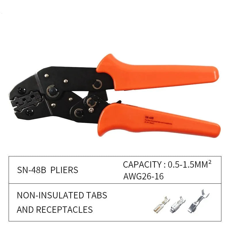 SN-48B portable terminal crimping pliers combination set with wire crimping tool and high carbon steel construction