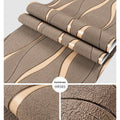 Close-up of curve stripe pattern on dark brown velvet texture 3D background wallpaper roll