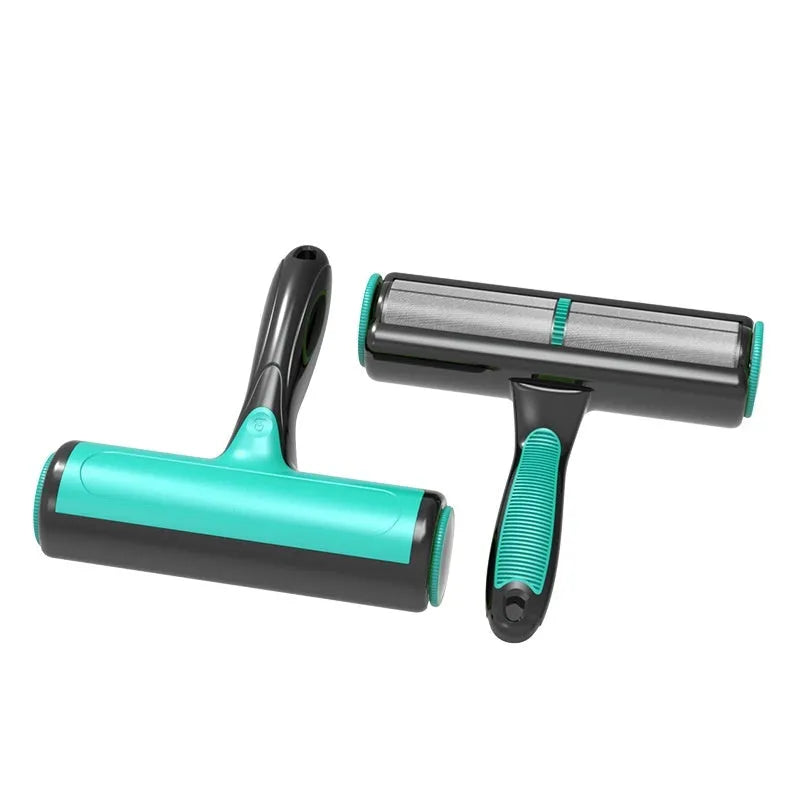 Green automatic pet lint roller for sofa cleaning with two-way operation