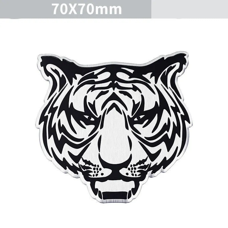 Aluminium car body labelling with animal motif designs for vehicle appearance modification