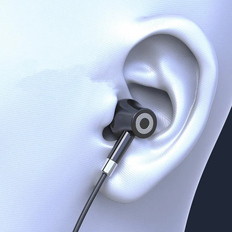 Black wireless Bluetooth sports headset with neckband design, showing earbuds and power display.