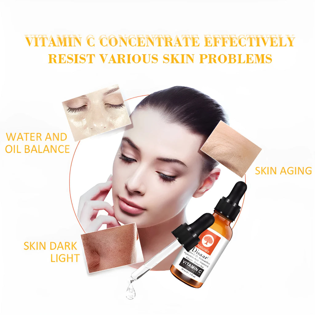 Vitamin C serum facial brightening fade mark serum 30ml bottle