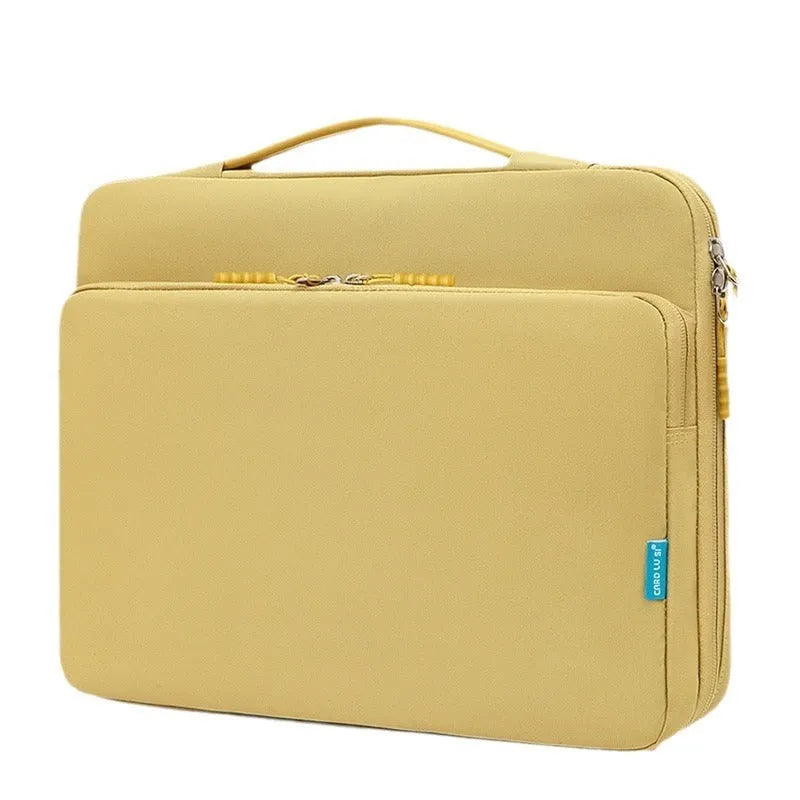 Laptop shock-proof liner bag in solid colour with Oxford cloth outer and velvet padding