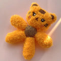 Edible catnip chewing toy ball stuffed with cat grass in choice of five animal designs