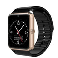 Black smart watch with 1.54-inch touchscreen display and silicone strap on wrist