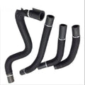 Black self-winding mesh automotive wire protective sleeve showing VW-1 fire rating and temperature range specifications.