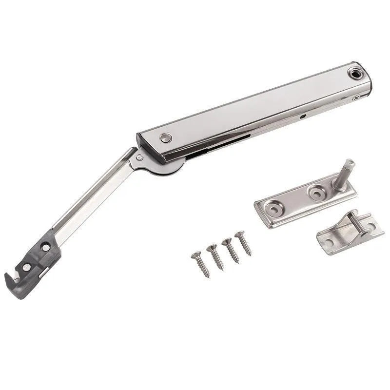 Cold rolled steel tatami cabinet support rod with spring jackstay mechanism in stainless steel finish