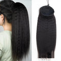 Ladies bandage real hair ponytail cornbeard piece in natural colour, 10 inch length