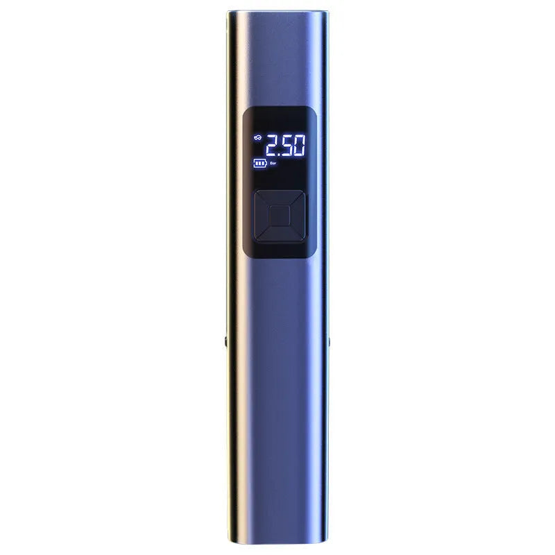 Wireless digital display car air pump with vacuum cleaner function and LED light