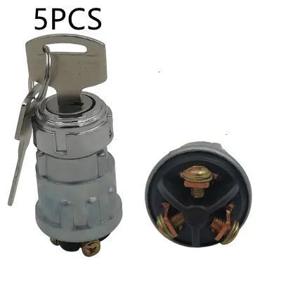 Pure copper car ignition lock with key for truck and forklift ignition switch replacement