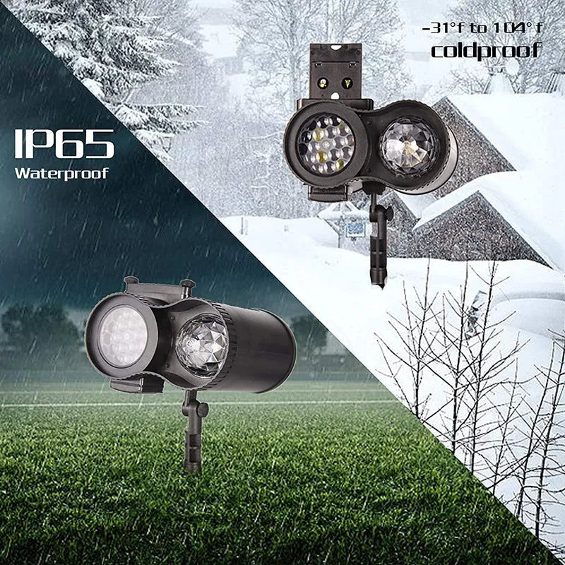 Outdoor double tube animated water pattern LED light with IP65 waterproof rating for garden use