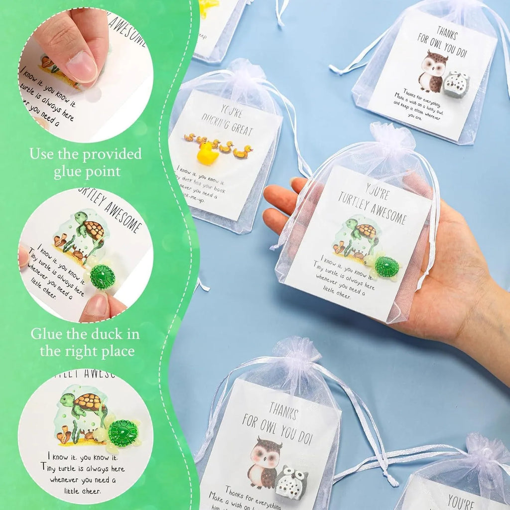 Set of resin memo cards with pun designs for office use and gift giving