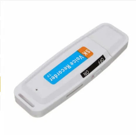 SK-001 creative card design USB flash drive in black or white with voice function