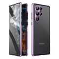 Magnetic phone case with privacy mirror for Samsung Galaxy S24 Ultra in multiple colour options