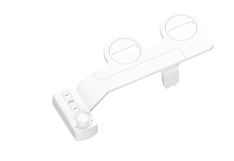 Pure white non-electric bidet wash tool with button control and removable cleaning nozzle