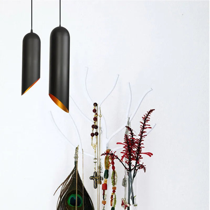 Retro style iron art chandelier pendant light in matte black finish