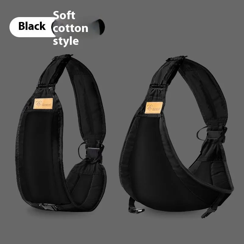 Cloth baby waist stool carrier for infants and toddlers in grey, black, green, or pink.