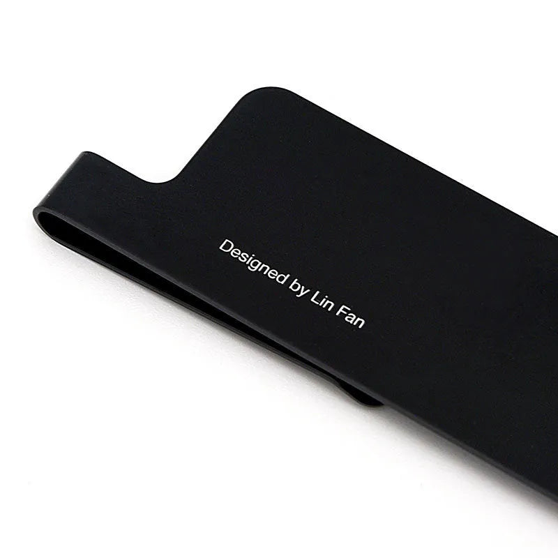 Aluminium metal bookmark ruler with 15cm laser-engraved scale in retro design
