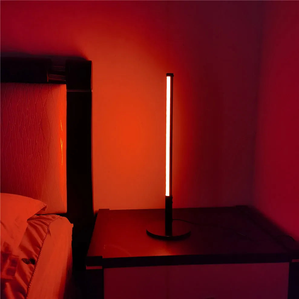Black retro aluminium alloy decorative lamp with LED lighting for ambient illumination