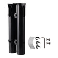 Double-layer plastic fishing rod rack with carbon clamp for bicycle mounting