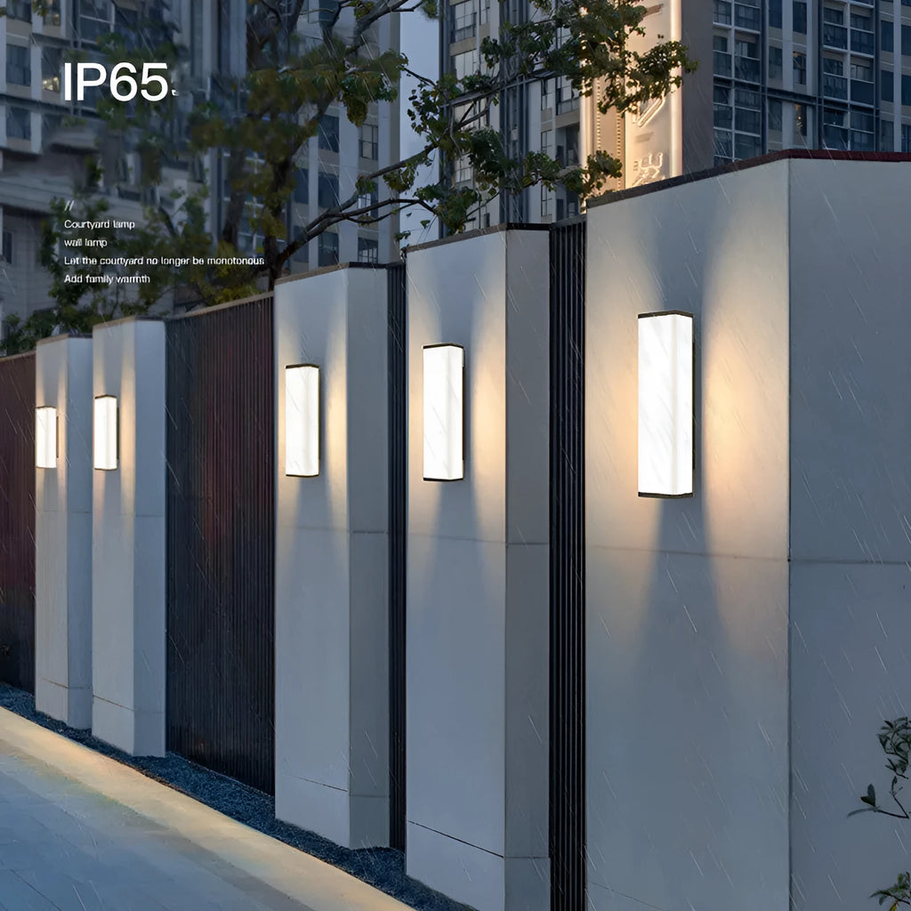 60cm outdoor wall light with stainless steel and PC construction, IP65 waterproof rating for courtyard and park lighting